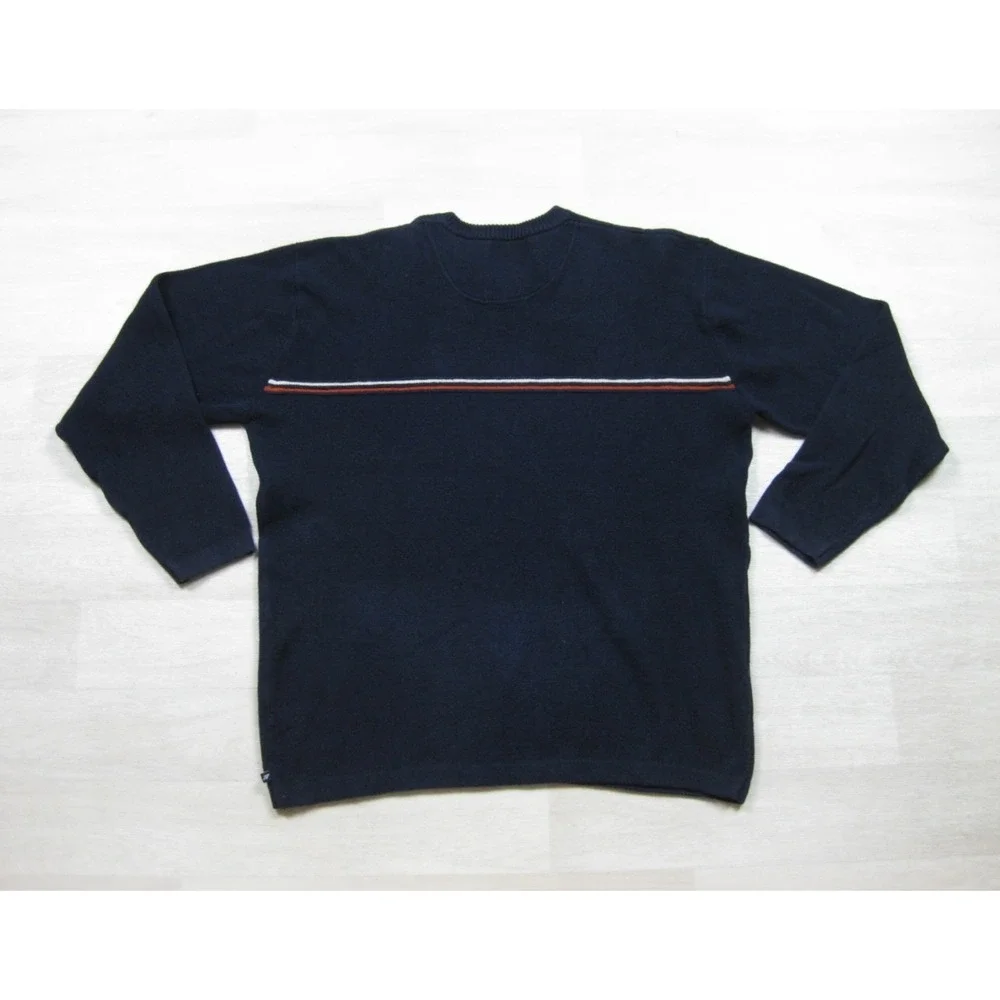 Vintage Y2K American Eagle Sweater Men's (M) Stripe Cyber Skate Grunge 90s